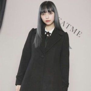 EatMe Eat Me Black Trenchcoat 2023 Happy Bag Jirai Larme kei Size 0 Japan